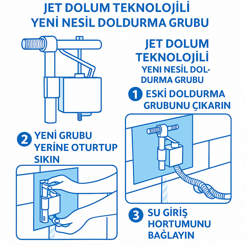 Penta Gömme Rezervuar Doldurma Grubu Şamandıra 1/2