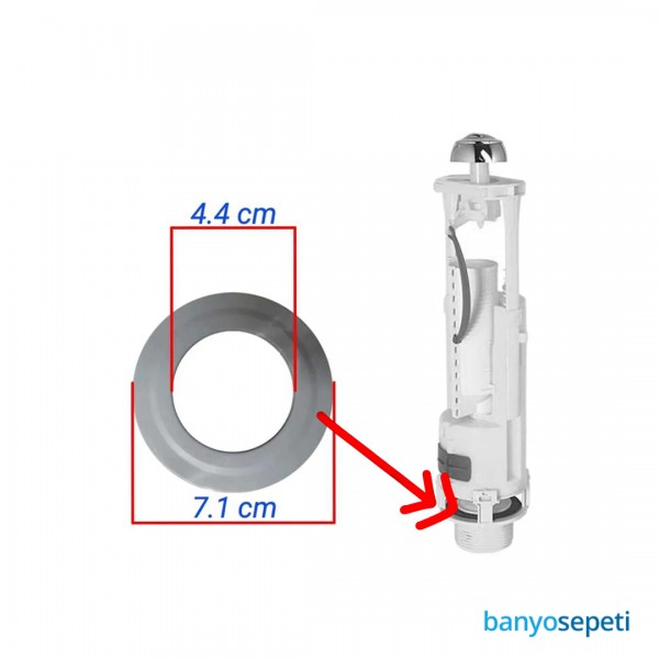 Bocchi Çift Kademeli Klozet İç Takım Boşaltma Grubu Contası