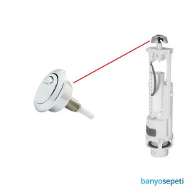 Bien Çift Kademeli Klozet İç Takım Boşaltma Grubu Basma Butonu