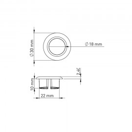 Boden A Tipi Krom Lavabo Su Taşma Yüzüğü