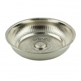 Krom Osmanlı Tuğralı Figürlü Hamam Tası