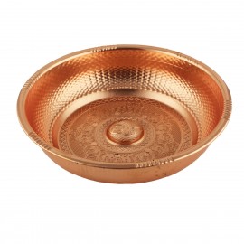 Bakır Osmanlı Tuğralı Figürlü Hamam Tası