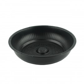 Siyah Osmanlı Tuğralı Figürlü Hamam Tası