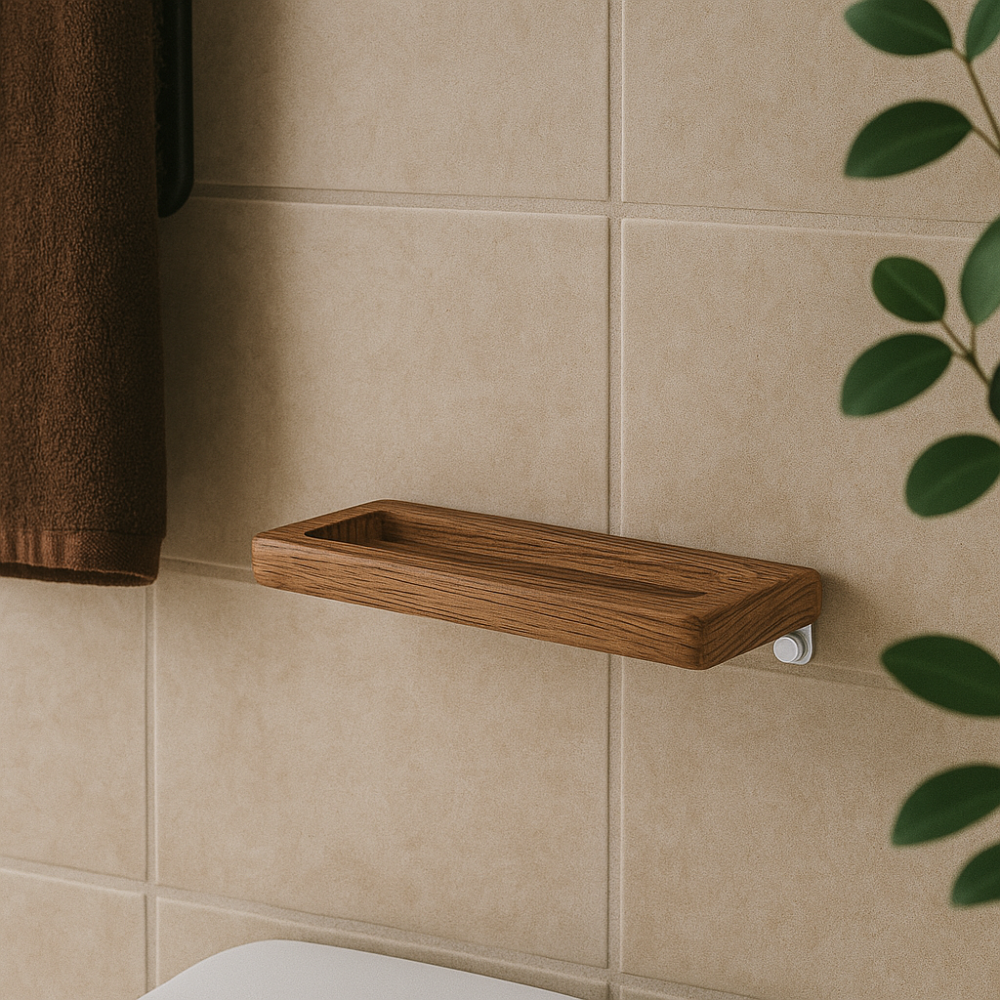 WoodTray Ahşap Duvar Tipi Havluluk – Minimal ve Dekoratif Havluluk