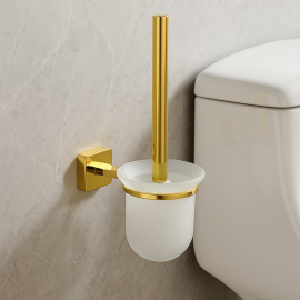 Gold Altın Duvara Monte Klozet Fırçası – Lüks ve Hijyenik
