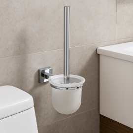 Krom Duvara Monte Klozet Fırçası – Şık ve Hijyenik