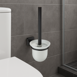 Mat Siyah Duvara Monte Klozet Fırçası – Şık ve Hijyenik