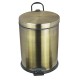 AntiqueLine 5 Litre Antik Renk Pedallı Çöp Kovası – Fırçalanmış Metal Gövde