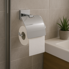 Krom Kapaklı Tuvalet Kağıtlığı – Modern ve Dayanıklı