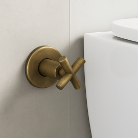 Antik Eskitme Gizli Taharet Musluğu – Stop Valf, Duvar İçi Kullanım