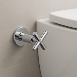 Krom Gizli Taharet Musluğu – Stop Valf, Duvar İçi