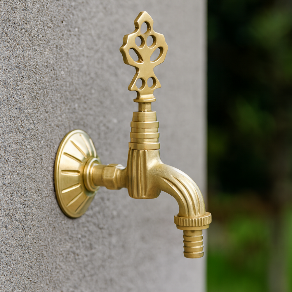Altın Gold Rekorlu Osmanlı Hamam Musluğu – Pirinç Duvar Tipi