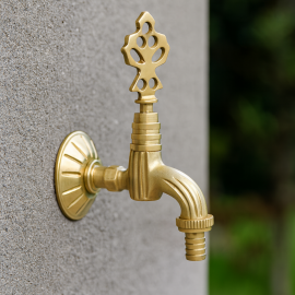 Altın Gold Rekorlu Osmanlı Hamam Musluğu – Pirinç Duvar Tipi
