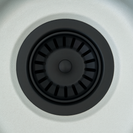 BlackStone Mat Siyah Mutfak Süzgeci – 112 mm Paslanmaz Çelik