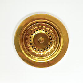 GoldLux Altın Gold Mutfak Süzgeci – 112 mm Paslanmaz Çelik