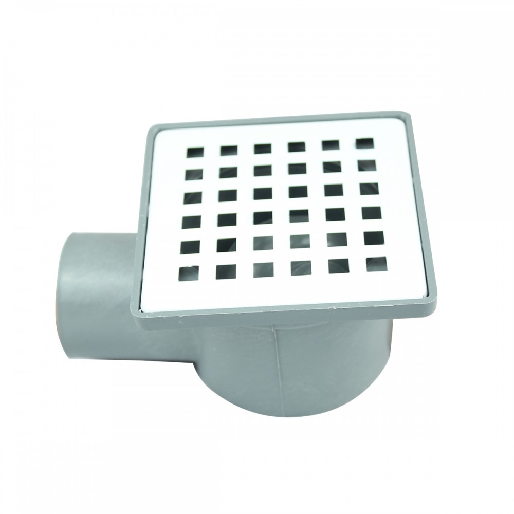 Beyaz Kare Yer Süzgeci 10x10 cm – Standart Banyo & Islak Hacim Süzgeci