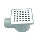 Beyaz Kare Yer Süzgeci 10x10 cm – Standart Banyo & Islak Hacim Süzgeci