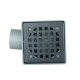 Siyah Kare Yer Süzgeci 10x10 cm – Modern Banyo & Islak Hacim Süzgeci