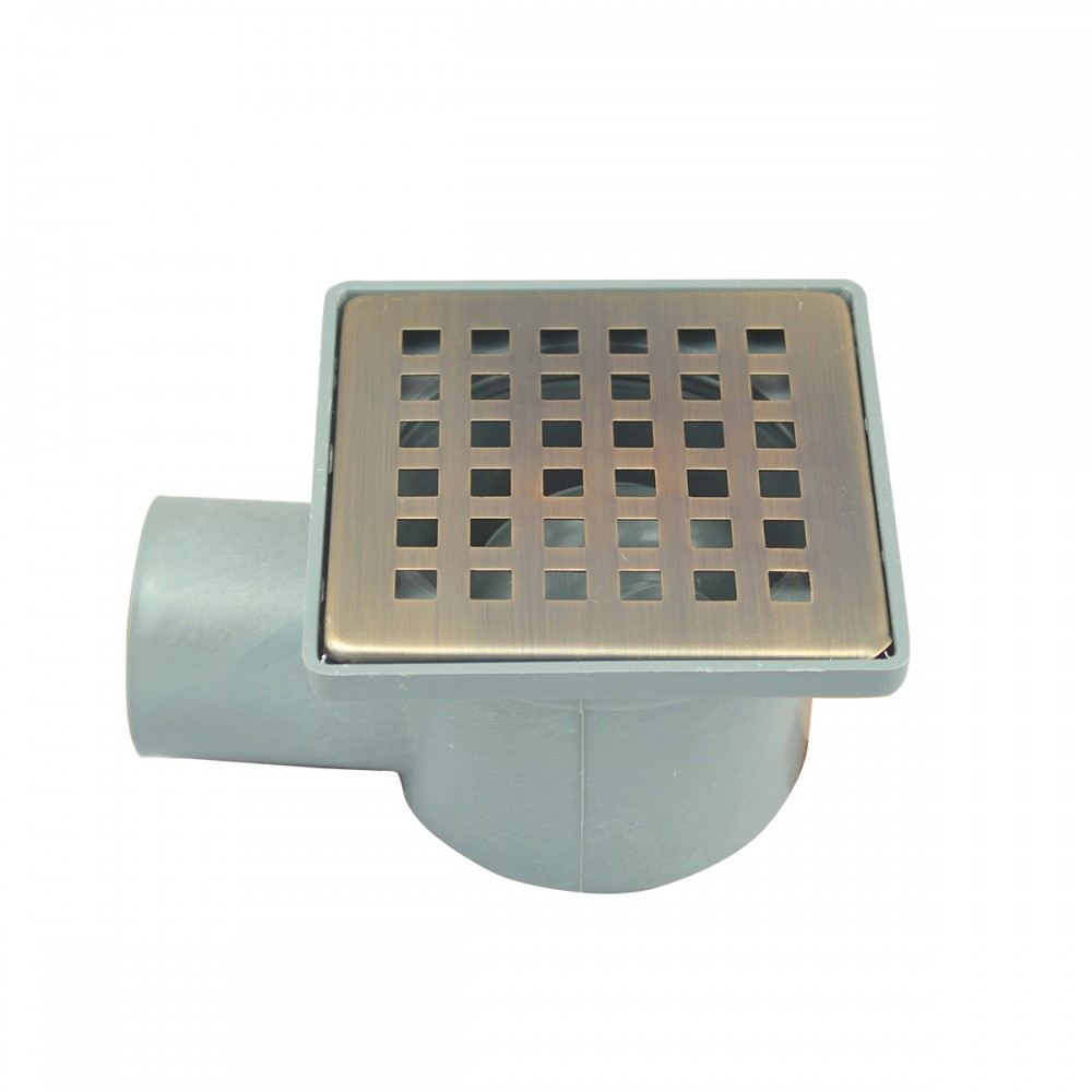 Antik Kare Yer Süzgeci 10x10 cm – Dekoratif Banyo & Islak Hacim Süzgeci