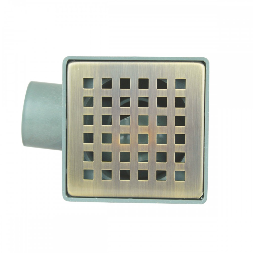Antik Kare Yer Süzgeci 10x10 cm – Dekoratif Banyo & Islak Hacim Süzgeci
