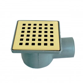 Gold Altın Kare Yer Süzgeci 10x10 cm – Lüks Banyo & Islak Hacim Süzgeci