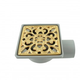 Gold Altın Dekoratif Kare Yer Süzgeci 10x10 cm – Lüks Desenli Kapaklı