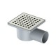 Krom Kare Yer Süzgeci 10x10 cm – Paslanmaz Modern Tasarım