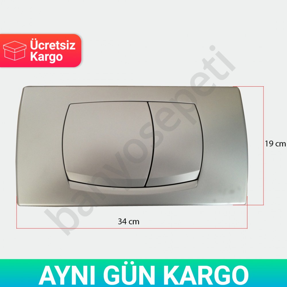 EGE GÖMME REZERVUAR KUMANDA PANELİ MAT KROM EGE GÖMME REZERVUAR KUMANDA PANELİ MAT KROM
