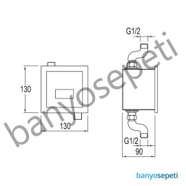 KALE COMPACT FOTOSELLİ SIVA ALTI PİSUVAR YIKAMA SİSTEMİ