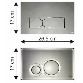 Kale Modül Infinity Mat Krom Kumanda Paneli - Gömme Rezervuar Düğme Takımı