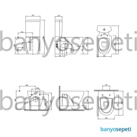 KALE STIL KLOZET KAPAĞI YAVAŞ KAPANIR SMART 70107729S0