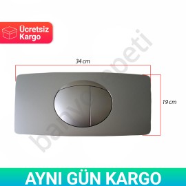 Kiwa Gömme Rezervuar Mat Krom Kumanda Paneli - Gömme Rezervuar Düğme Takımı