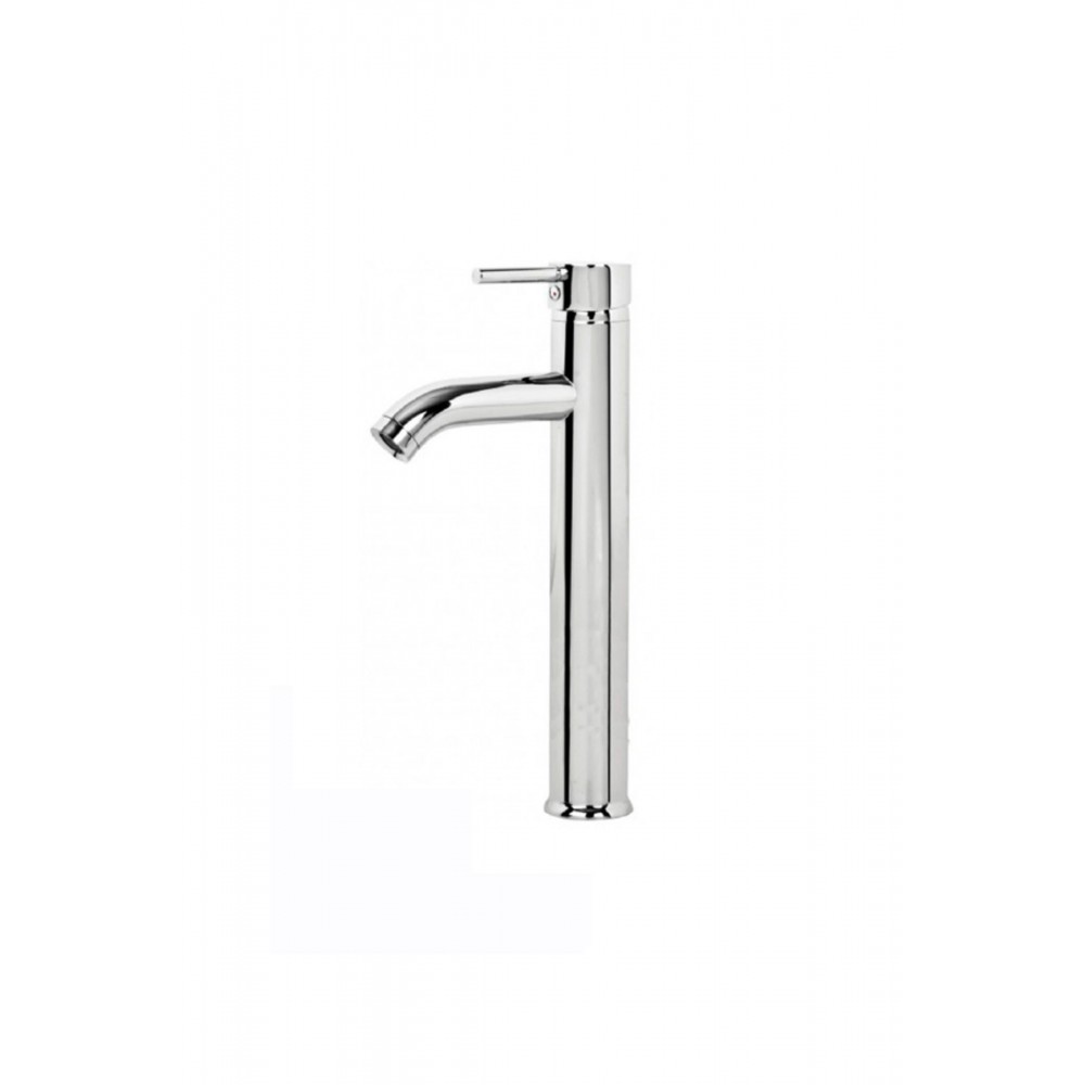 ElegantChrome Uzun Ağızlı Krom Çanak Lavabo Bataryası – Su Tasarruflu Pirinç Gövde