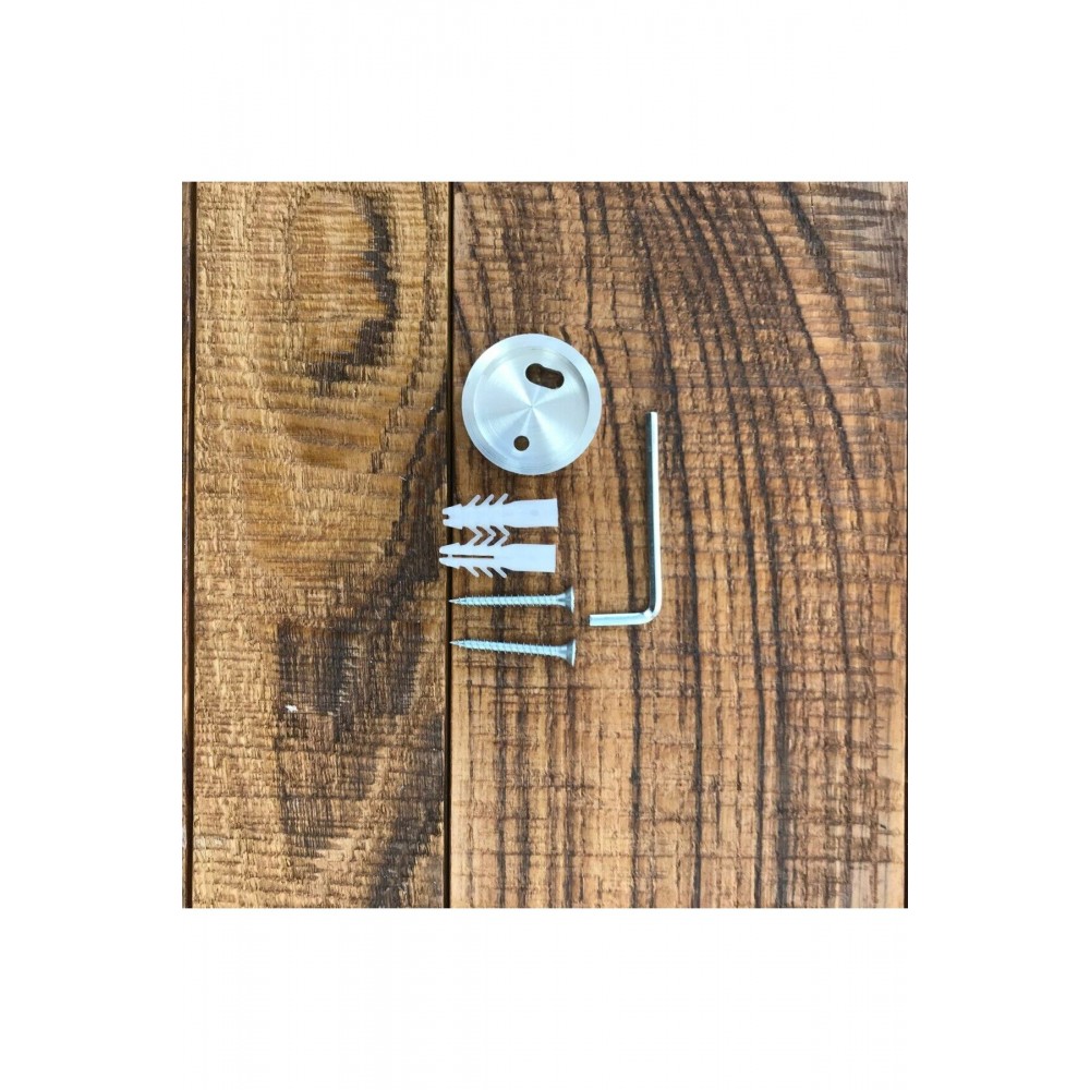 RetroSquare Kare Havluluk – Antik Eskitme, Duvara Monte Pirinç Tasarım