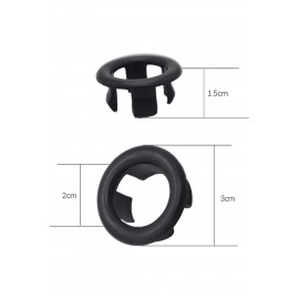 Mat Siyah Yuvarlak Lavabo Yüzüğü – Lavabo Deliği Kapatıcı Aparat