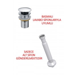 Pop Up Için Alt Gider Özel Diş Lavabo Sifonu Sadece Alt Plastik Gider