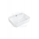 VitaSquare Tezgah Üstü Armatür Delikli Seramik Lavabo – 50x40 cm, Beyaz