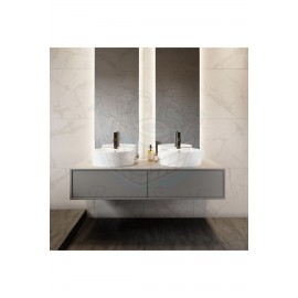 OpalRound Tezgah Üstü Armatür Delikli Seramik Lavabo – 40 cm, Beyaz