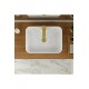 MiraRound Tezgah Üstü Armatür Delikli Seramik Lavabo – 40x33 cm, Beyaz