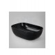 NeroSquare Tezgah Üstü Armatür Deliksiz Mat Siyah Seramik Lavabo – 46x32 cm