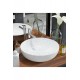 ZenRound Tezgah Üstü Armatür Deliksiz Seramik Lavabo – 41 cm, Beyaz