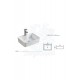 TerraSquare Tezgah Üstü Armatür Delikli Seramik Lavabo – 48x37 cm, Beyaz