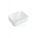 MiraRound Tezgah Üstü Armatür Delikli Seramik Lavabo – 40x33 cm, Beyaz