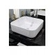 Lunaround Tezgah Üstü Armatür Deliksiz Seramik Lavabo – 38 Cm, Beyaz