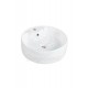 OpalRound Tezgah Üstü Armatür Delikli Seramik Lavabo – 40 cm, Beyaz