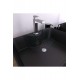 TitanSquare Tezgah Üstü Armatür Delikli Mat Siyah Seramik Lavabo – 48x37 cm