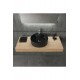 VentoRound Tezgah Üstü Armatür Delikli Mat Siyah Seramik Lavabo – 46x46 cm