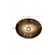 AntiqueGlow Tezgah Üstü Armatür Deliksiz Seramik Lavabo – 40x33 cm, Parlak Antik Eskitme