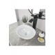 PureRound Tezgah Üstü Armatür Deliksiz Seramik Lavabo – 40x33 cm, Beyaz
