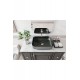 ObsidianSquare Tezgah Üstü Armatür Deliksiz Mat Siyah Seramik Lavabo – 50x39 cm